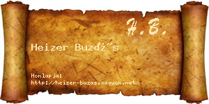 Heizer Buzás névjegykártya